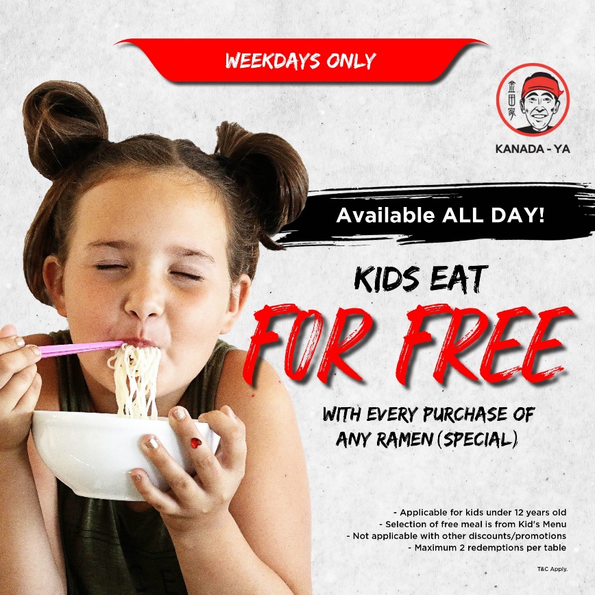 Kids eat free at family-friendly restaurants in Singapore: Kid eats noodle